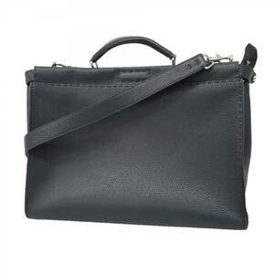 Fendi Selleria Leather Bag, Navy and Black, 2-Way Bag for Men, P2166354
